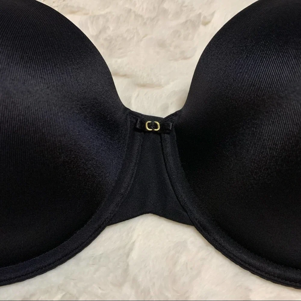 VANITY FAIR black underwire padded strapless bra size 38C - Picture 2 of 8